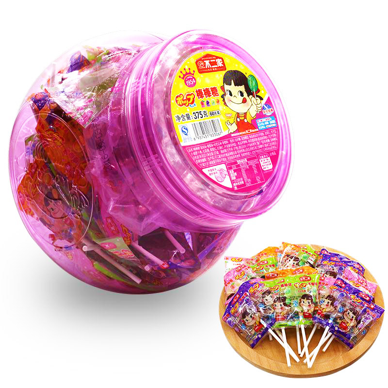 不二家棒棒糖桶装60支水果糖混合口味牛奶糖果礼盒喜糖儿童小零食,零食/坚果/特产,棒棒糖,淘宝优惠券,粉丝福利购,淘宝优惠卷