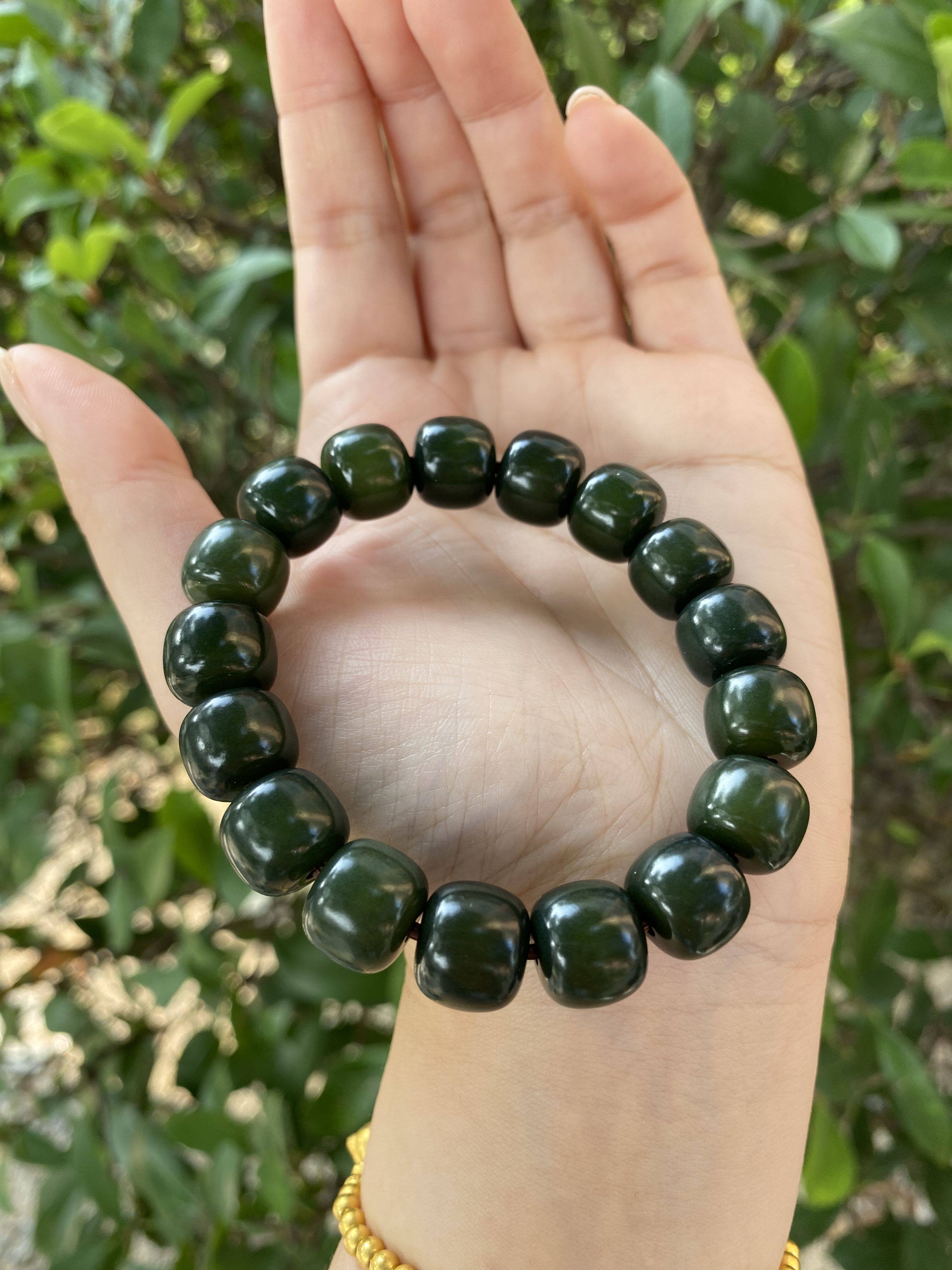 帝王绿菩提手串天然菩提子绕指柔女手链娘娘蛇绿菩提根文玩佛珠