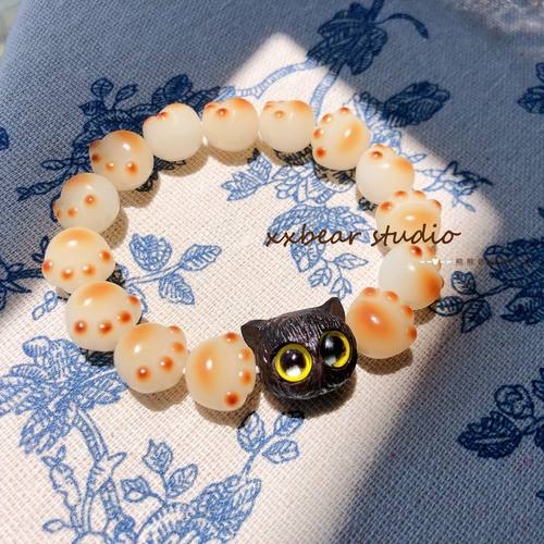 熊酱原创菩提根猫爪紫光檀