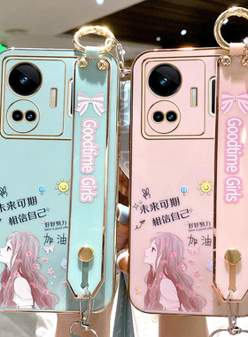 适用于真我gtneo5se手机壳realmeGTneo5es保护硅胶套RMX3700全包防摔realme软壳oppo女gtnoe腕带挂绳gt可爱ne