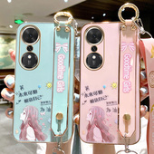 艾欧芭适用华为荣耀畅玩70plus手机壳LOG一AN00保护硅胶套honor摄像头全包防摔软壳ANOO腕带挂绳女潮可爱新款