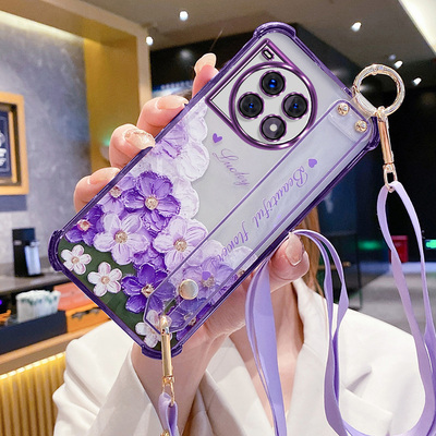 一加ace3手机壳油画花朵