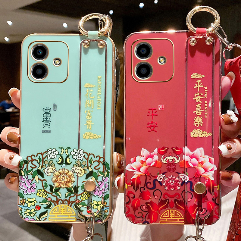 华为荣耀play6c手机壳中国风腕带
