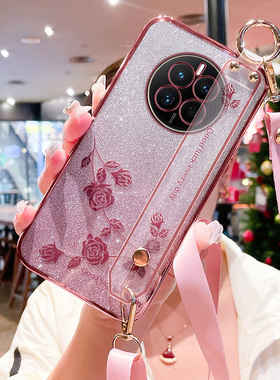 适用于华为mate50手机壳mete50pro保护硅胶套CET一AL00镜头全包防摔DCO软壳m50玫瑰魅特meta腕带por斜跨挂绳p