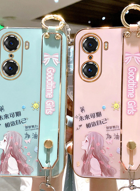 适用于华为荣耀60手机壳honor60pro腕带5G保护硅胶套LSA一AN00全包防摔TNA软壳por外壳六十网红新款605g挂绳p