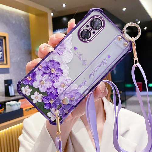 华为荣耀50se手机壳油画花朵