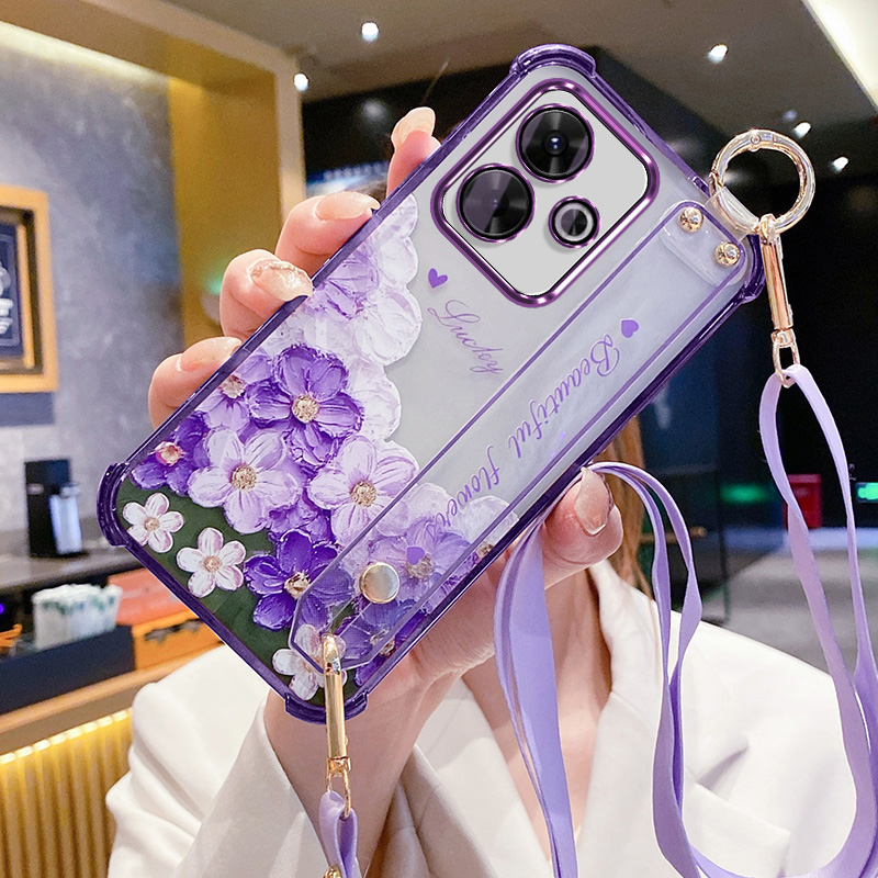 红米note13R手机壳油画花朵