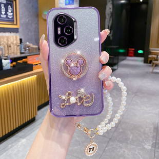 适用华为荣耀300pro手机壳honor300u保护ultra硅胶套AMP一AN00镜头全包AMM防摔10软por闪粉支架p珍珠手链新款