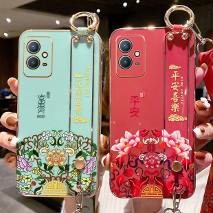 适用于vivoy33s手机壳vivo保护y33s硅胶套5G中国风镜头全包V2166A防摔软壳voviy外壳步步高vivi腕带挂绳女s5g