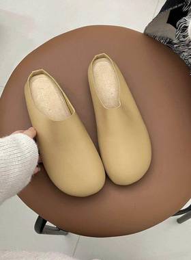 女春单勃肯鞋厚底包头半拖鞋鞋子外穿2026新款秋季一脚蹬穆0123k