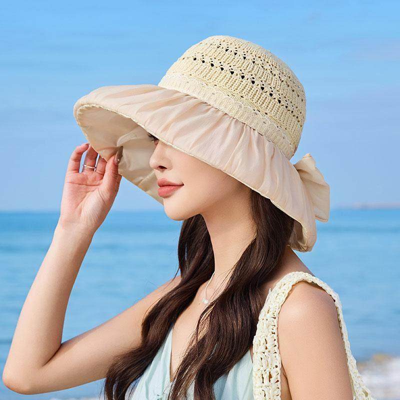 春秋2026渔夫帽女大帽檐防晒沙滩帽子可扎马尾透气遮阳帽0121n,服饰配件/皮带/帽子/围巾,帽子,淘宝优惠券,粉丝福利购,淘宝优惠卷