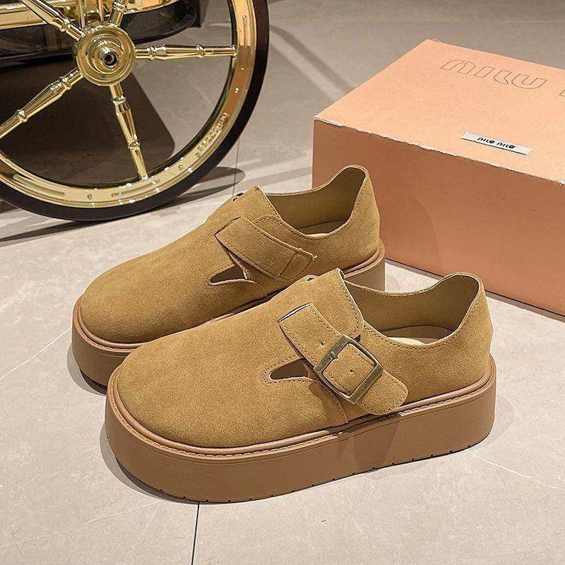 春秋覆古增高勃肯鞋女2026年新款小个子松糕厚底一脚蹬乐福0113z,女鞋,勃肯鞋/软木鞋,淘宝优惠券,粉丝福利购,淘宝优惠卷