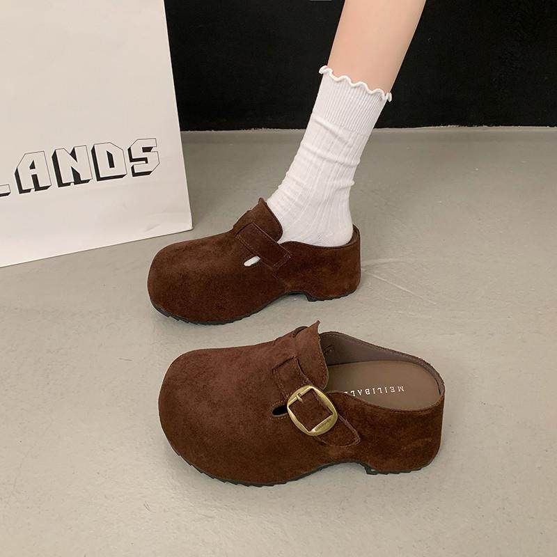 春秋厚底勃肯鞋女2026年外穿一脚蹬包头拖鞋增高懒人半拖鞋0121z,女鞋,勃肯鞋/软木鞋,淘宝优惠券,粉丝福利购,淘宝优惠卷