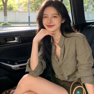 美式 女夏季 2026新款 宽松显瘦外穿气上衣0330z 复古橄榄绿防晒衬衫