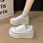 女春季 休闲运0203k 小个子增高面包鞋 小白鞋 松糕厚底2026新款