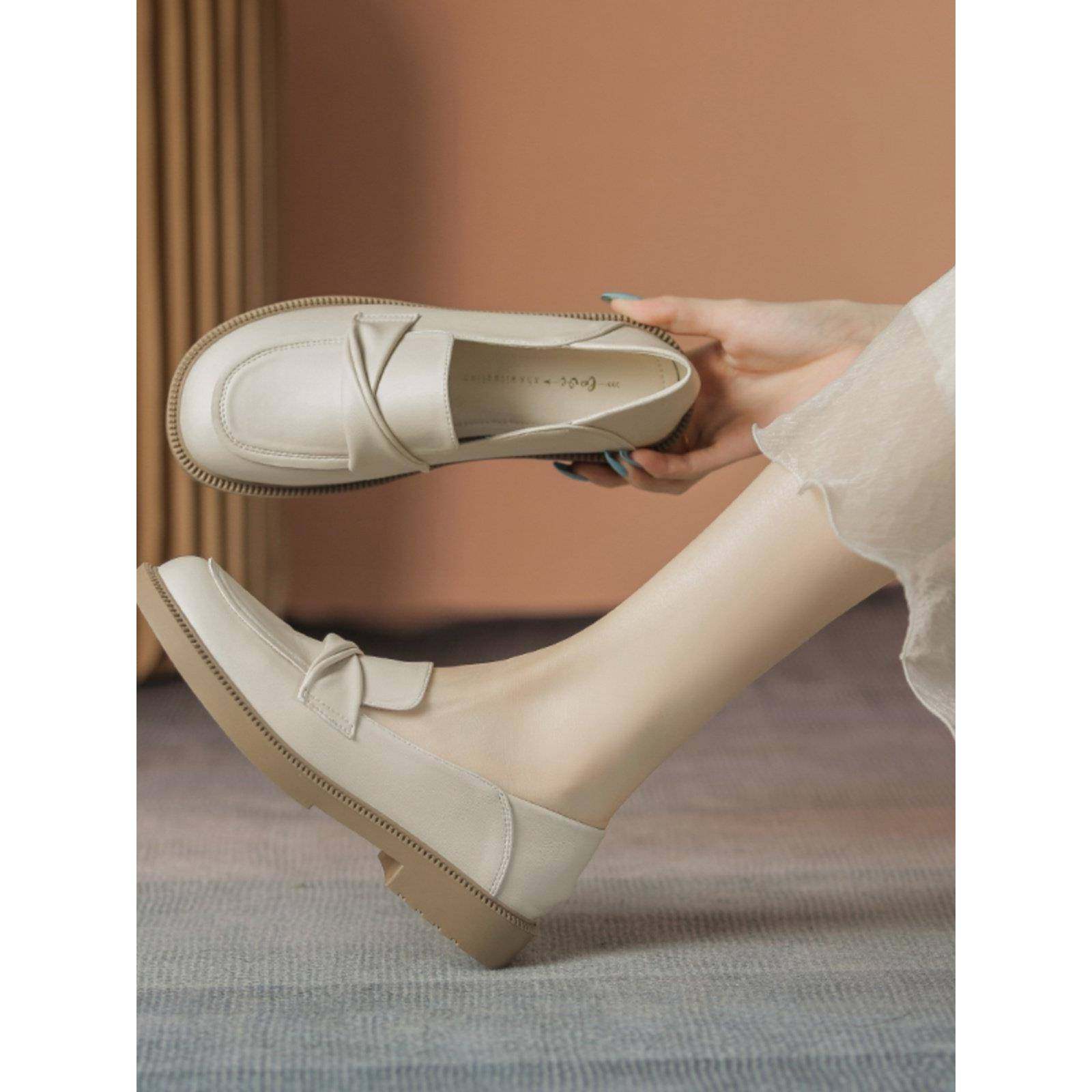 乐福鞋女2026新款春秋浅色平底面试鞋单鞋女伴娘鞋配裙子0126w,女鞋,浅口单鞋,淘宝优惠券,粉丝福利购,淘宝优惠卷