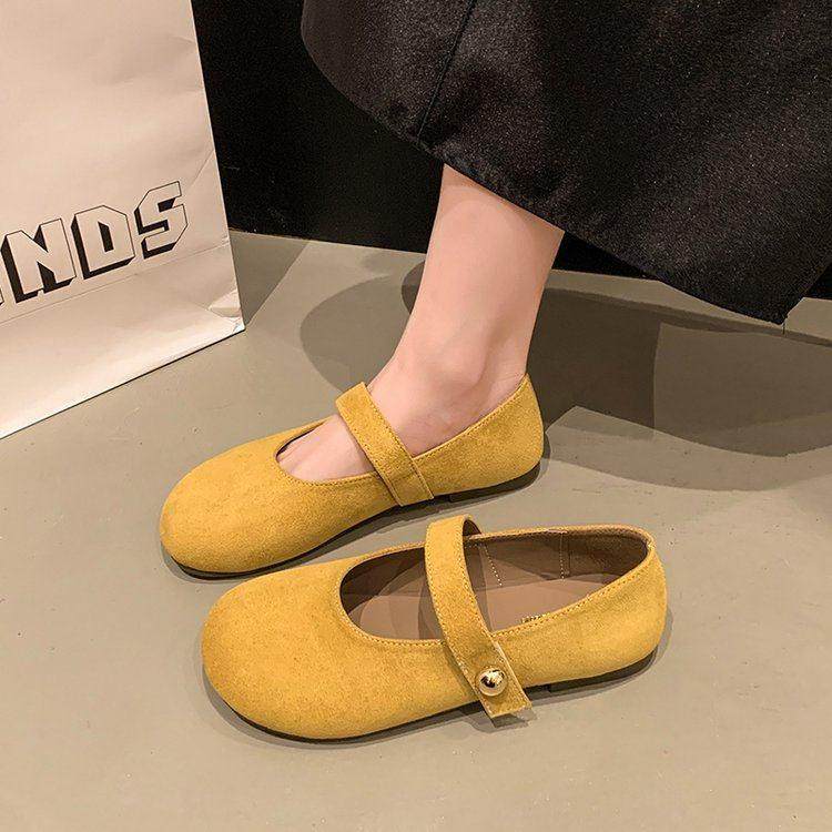 春秋法式覆古玛丽珍鞋女平底鞋2026年新款时尚百搭绒面单鞋0125z,女鞋,勃肯鞋/软木鞋,淘宝优惠券,粉丝福利购,淘宝优惠卷