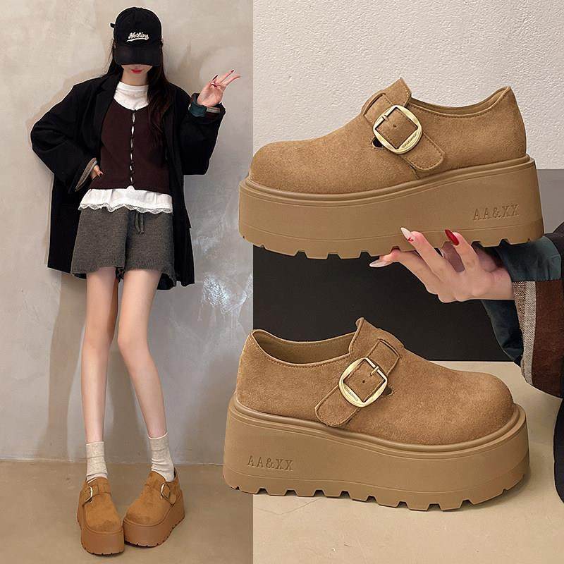 全包勃肯鞋女2026年春季新款松糕厚底小个子百搭乐福鞋单鞋0126w,女鞋,浅口单鞋,淘宝优惠券,粉丝福利购,淘宝优惠卷