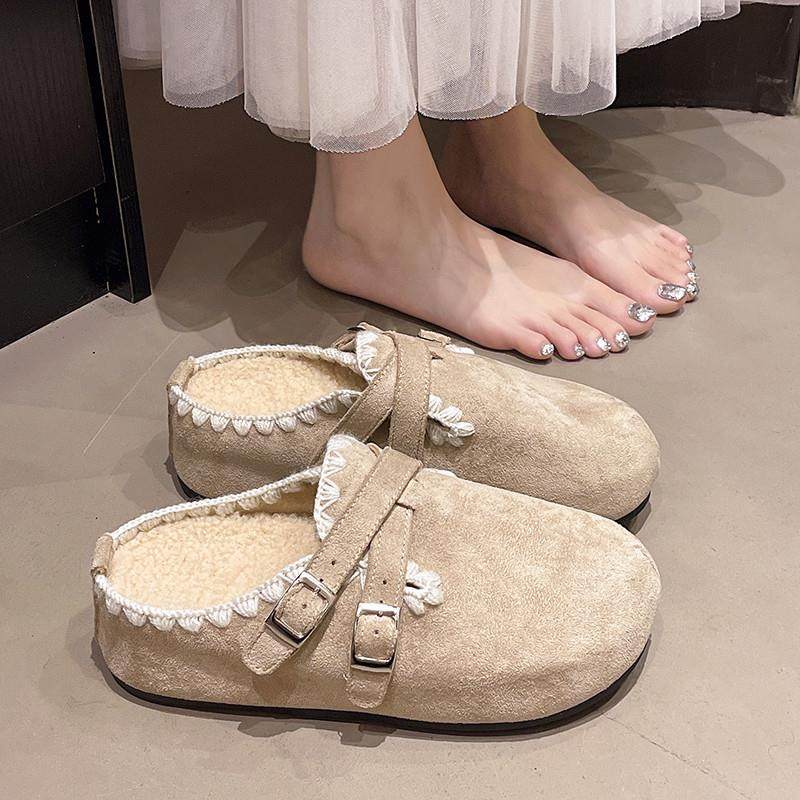 春秋包头半拖鞋女外穿2026新款厚底加绒保暖勃肯鞋内增高拖0113z,女鞋,勃肯鞋/软木鞋,淘宝优惠券,粉丝福利购,淘宝优惠卷