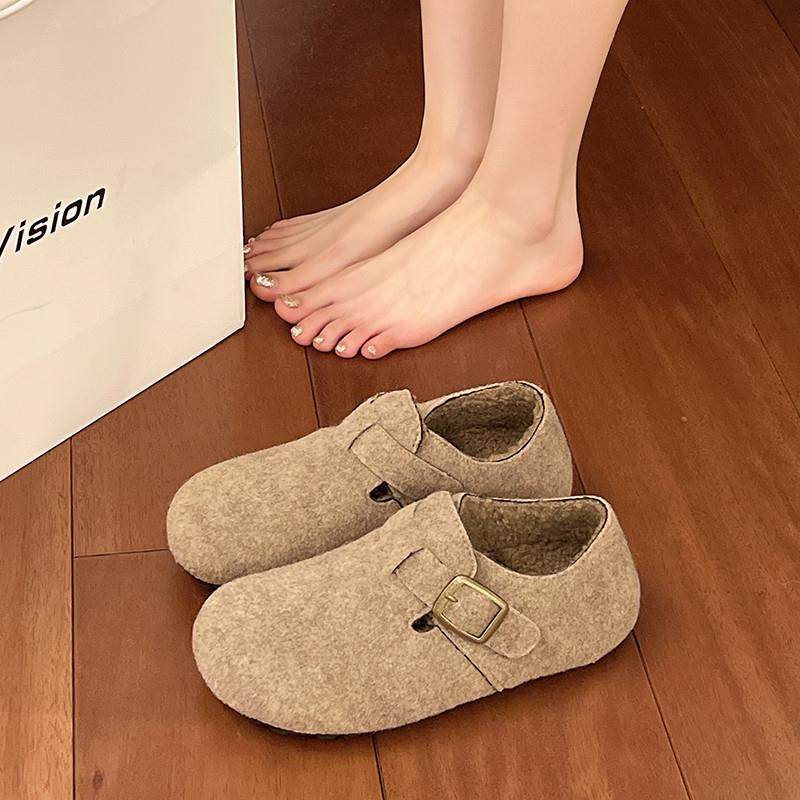 春秋内增高豆豆勃肯鞋女2026新款加绒一脚蹬懒人毛毛鞋保暖0113z,女鞋,勃肯鞋/软木鞋,淘宝优惠券,粉丝福利购,淘宝优惠卷