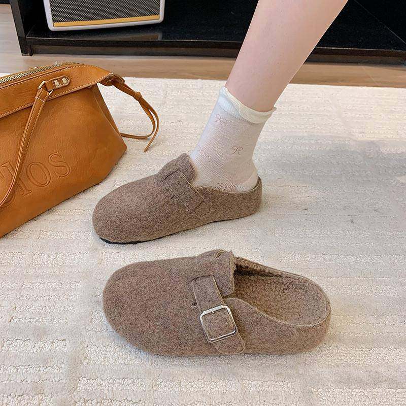 春季灰色勃肯鞋女厚底加绒半拖鞋2026新款外穿毛呢鞋百搭毛0116z,女鞋,勃肯鞋/软木鞋,淘宝优惠券,粉丝福利购,淘宝优惠卷