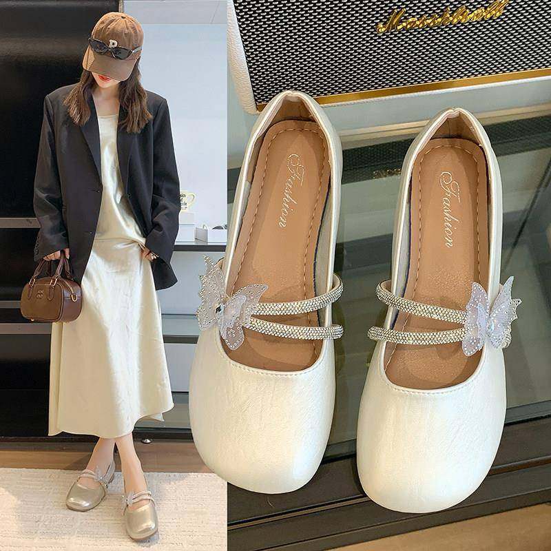 春秋蝴蝶结2026新款覆古奶奶鞋方头软面平底单鞋女芭蕾舞鞋0125z,女鞋,勃肯鞋/软木鞋,淘宝优惠券,粉丝福利购,淘宝优惠卷