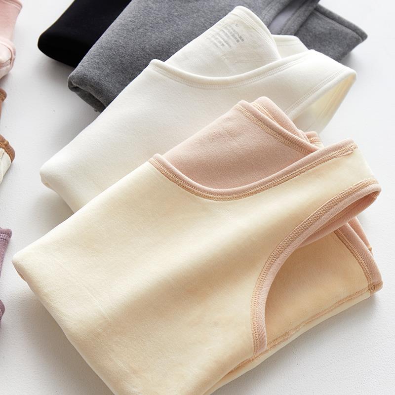 东北防寒保暖衣加绒加厚背心女一体绒全内穿暖宫内衣马甲冬1201w