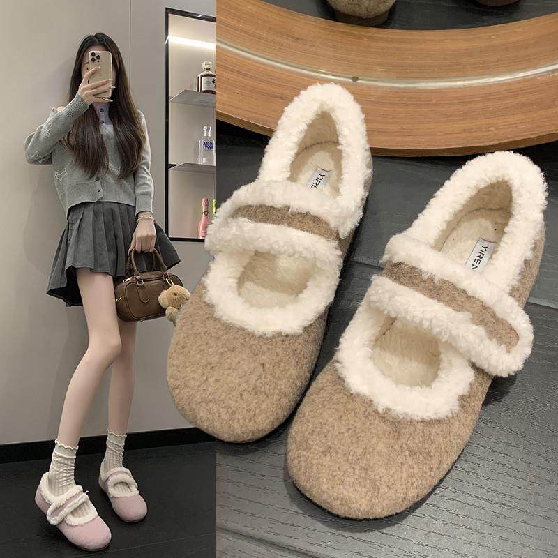 春季大尺码毛毛勃肯鞋女2026新款魔术贴加绒保暖平底百搭玛0116z,女鞋,勃肯鞋/软木鞋,淘宝优惠券,粉丝福利购,淘宝优惠卷