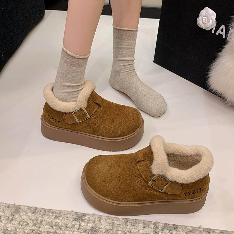 春秋厚底加绒全包勃肯鞋高帮女鞋子2026新款乐福鞋靴毛毛鞋0113z,女鞋,勃肯鞋/软木鞋,淘宝优惠券,粉丝福利购,淘宝优惠卷