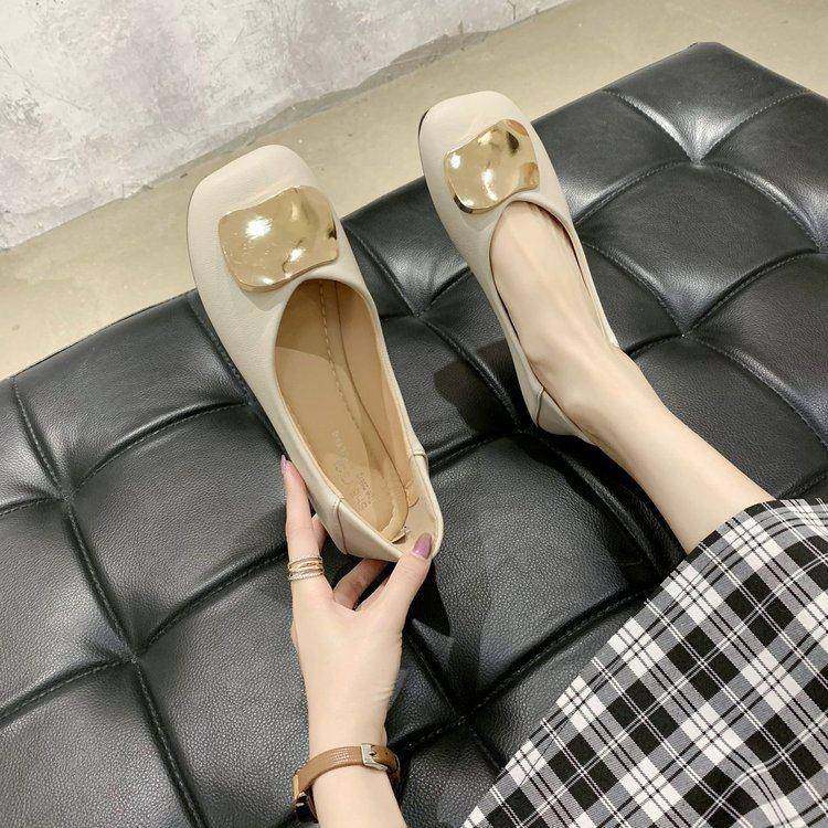 春秋平底单鞋女2026年新款软底浅口豆豆鞋韩版百搭方头奶奶0125z,女鞋,勃肯鞋/软木鞋,淘宝优惠券,粉丝福利购,淘宝优惠卷