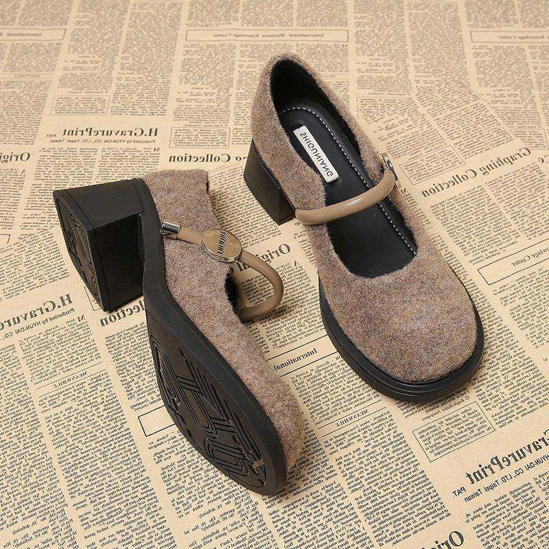 巨好看绝美玛丽珍粗跟高跟鞋女2026春秋季配裙子火小单鞋0126w,女鞋,浅口单鞋,淘宝优惠券,粉丝福利购,淘宝优惠卷