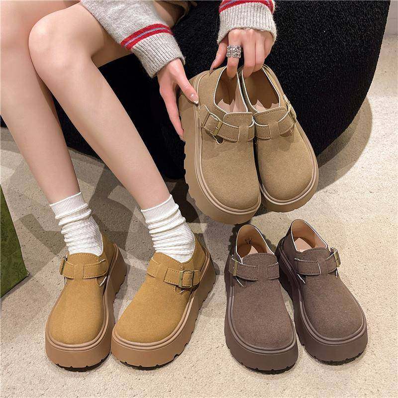 春秋覆古勃肯鞋女2026新款一脚蹬乐福鞋厚底增高软底豆豆鞋0121z,女鞋,勃肯鞋/软木鞋,淘宝优惠券,粉丝福利购,淘宝优惠卷
