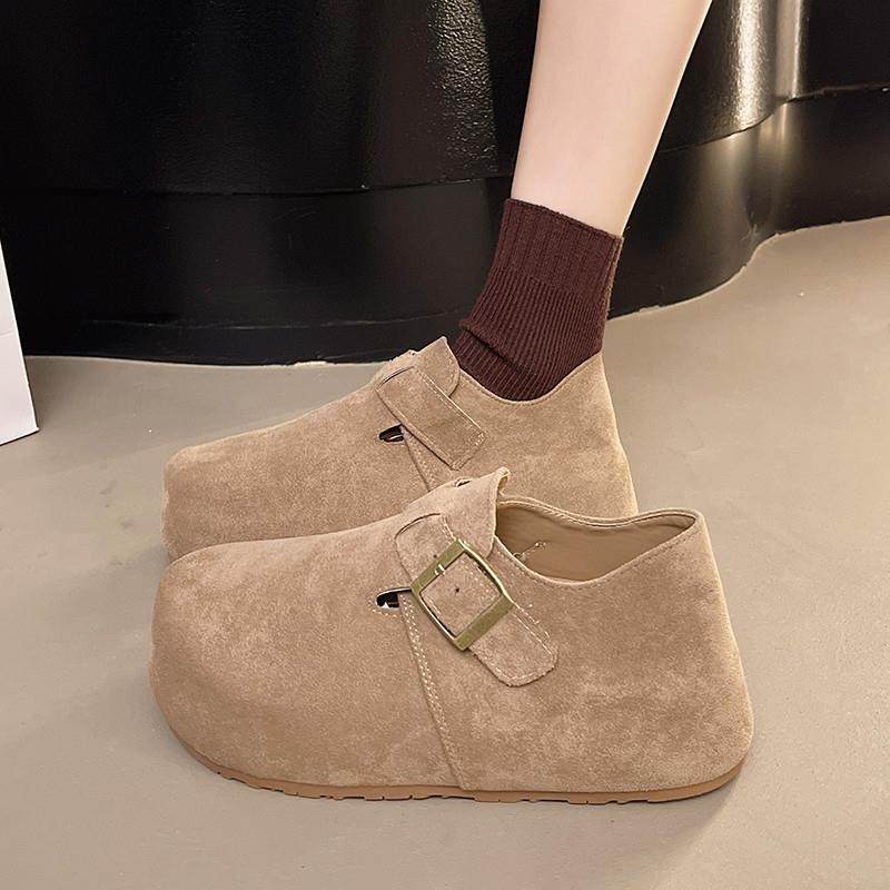 春秋内增高全包勃肯鞋子女2026新款豆豆鞋覆古面面包鞋森系0121z,女鞋,勃肯鞋/软木鞋,淘宝优惠券,粉丝福利购,淘宝优惠卷