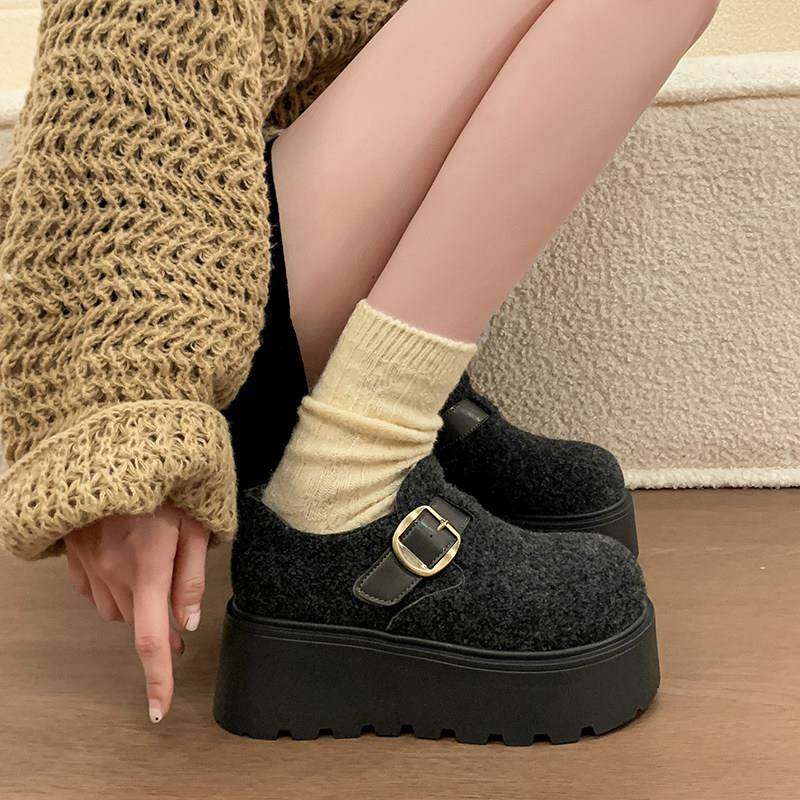 春秋厚底毛绒勃肯鞋女2026新款加绒一脚蹬百搭松糕底毛毛鞋0113z,女鞋,勃肯鞋/软木鞋,淘宝优惠券,粉丝福利购,淘宝优惠卷