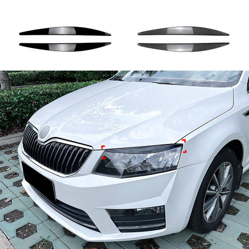 适用斯柯达明锐 Octavia MK3 前期 2015-2017前大灯灯眉车贴改装