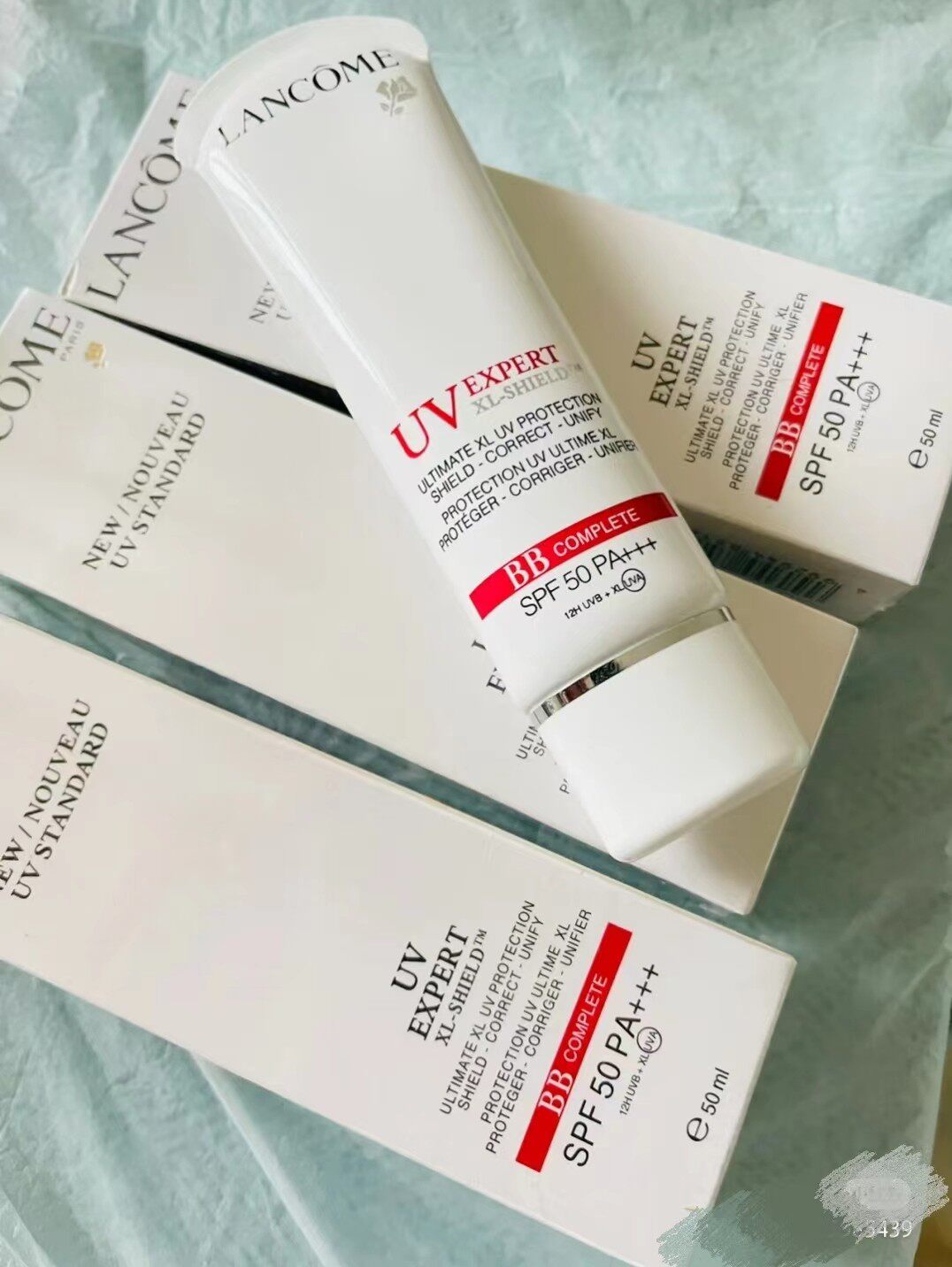 防晒霜小白管隔离防晒BB霜三合一保湿持久妆前乳防晒指数SPF50+++