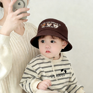 婴儿渔夫帽春秋薄款遮阳小男孩儿童太阳帽女童夏季婴幼儿宝宝帽子