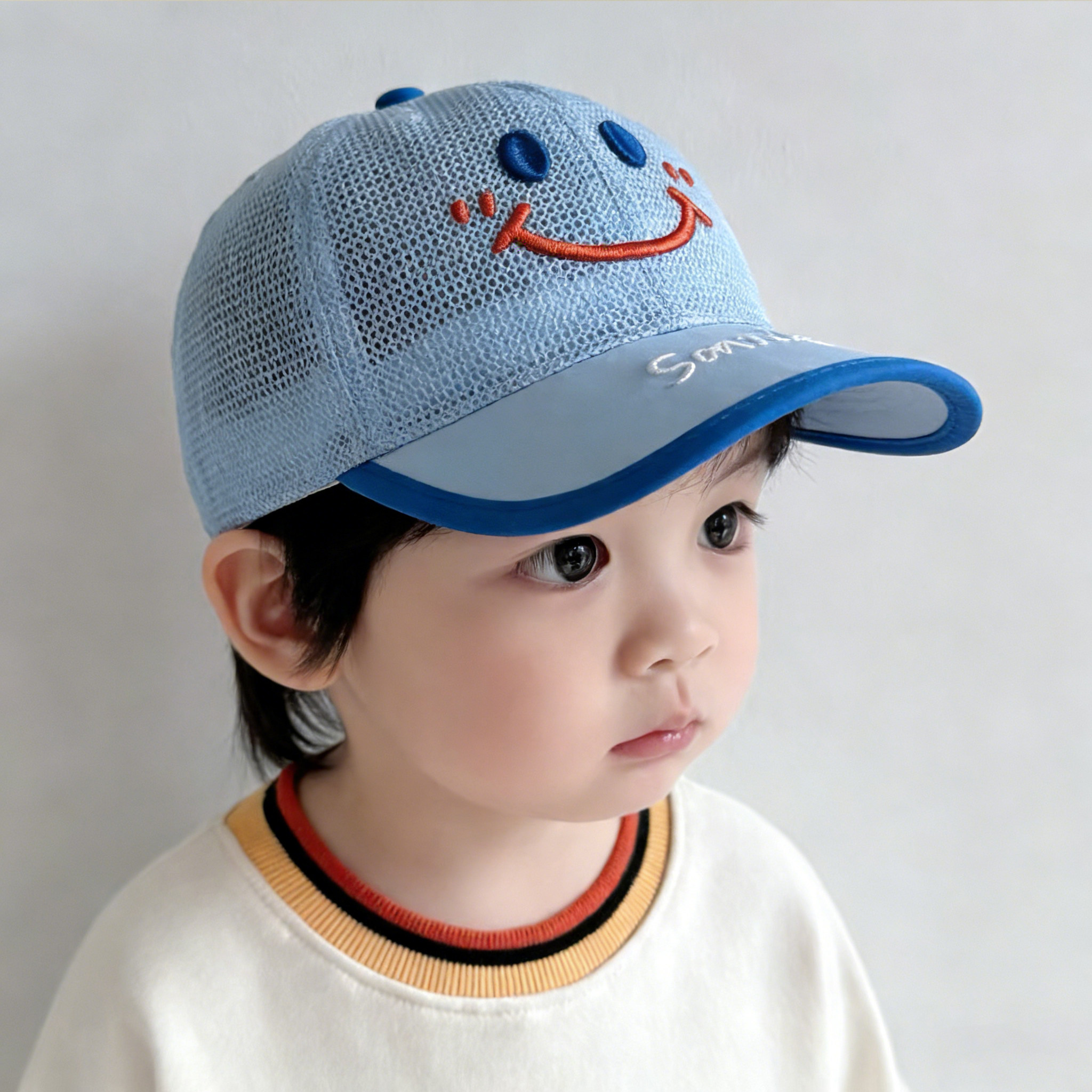 儿童夏季透气遮阳帽子男女宝宝春秋网款防晒棒球帽户外出游鸭舌帽