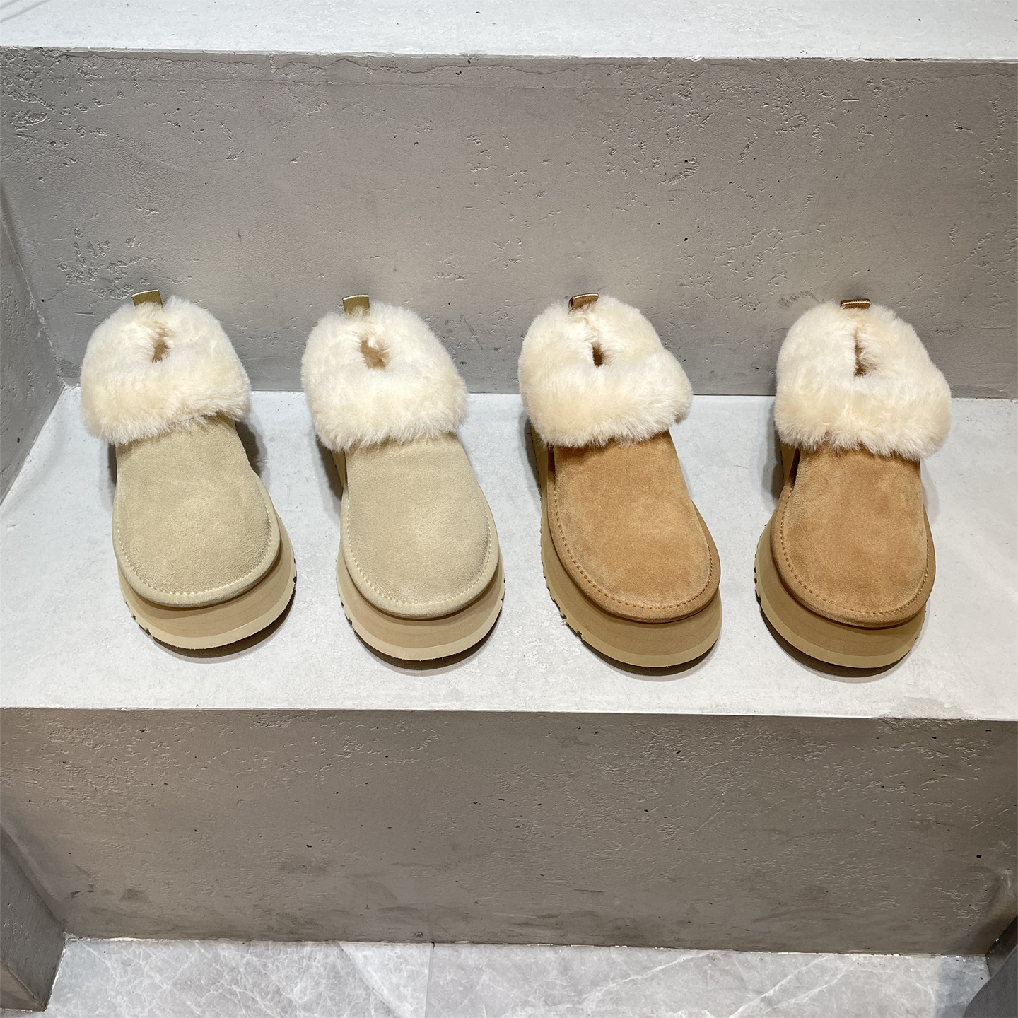 乐魔欧洲站冬款磨砂真皮雪地靴