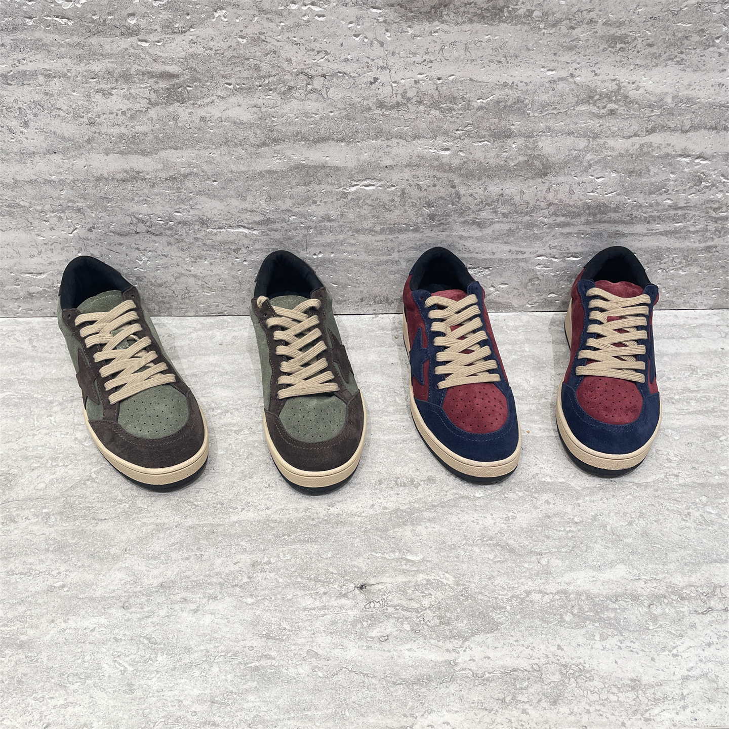 XFMD欧洲站秋款磨砂真皮休闲板鞋