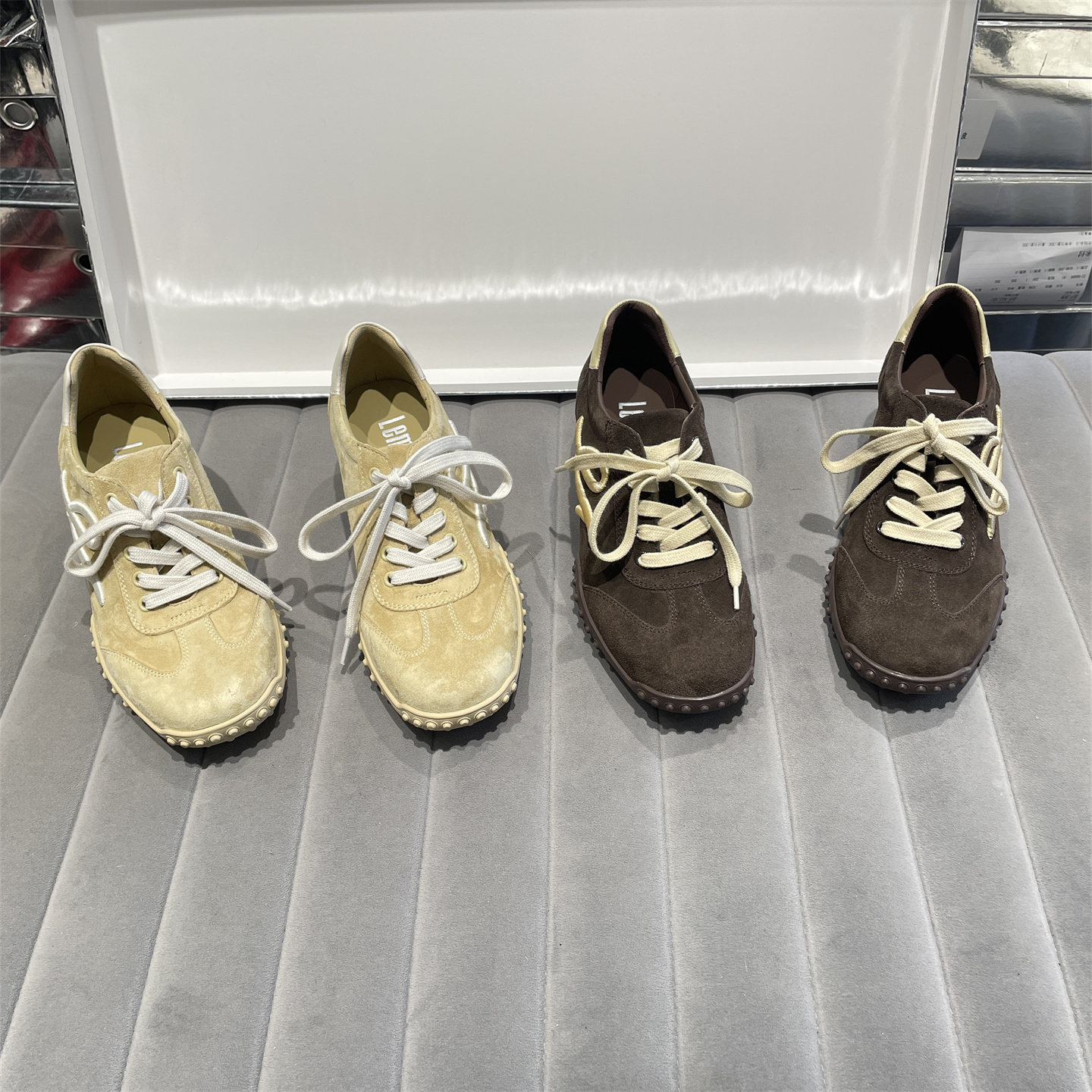 欧洲站2026春款真皮女鞋时尚新品百搭磨砂皮防滑运动休闲高跟鞋,女鞋,时尚休闲鞋,淘宝优惠券,粉丝福利购,淘宝优惠卷