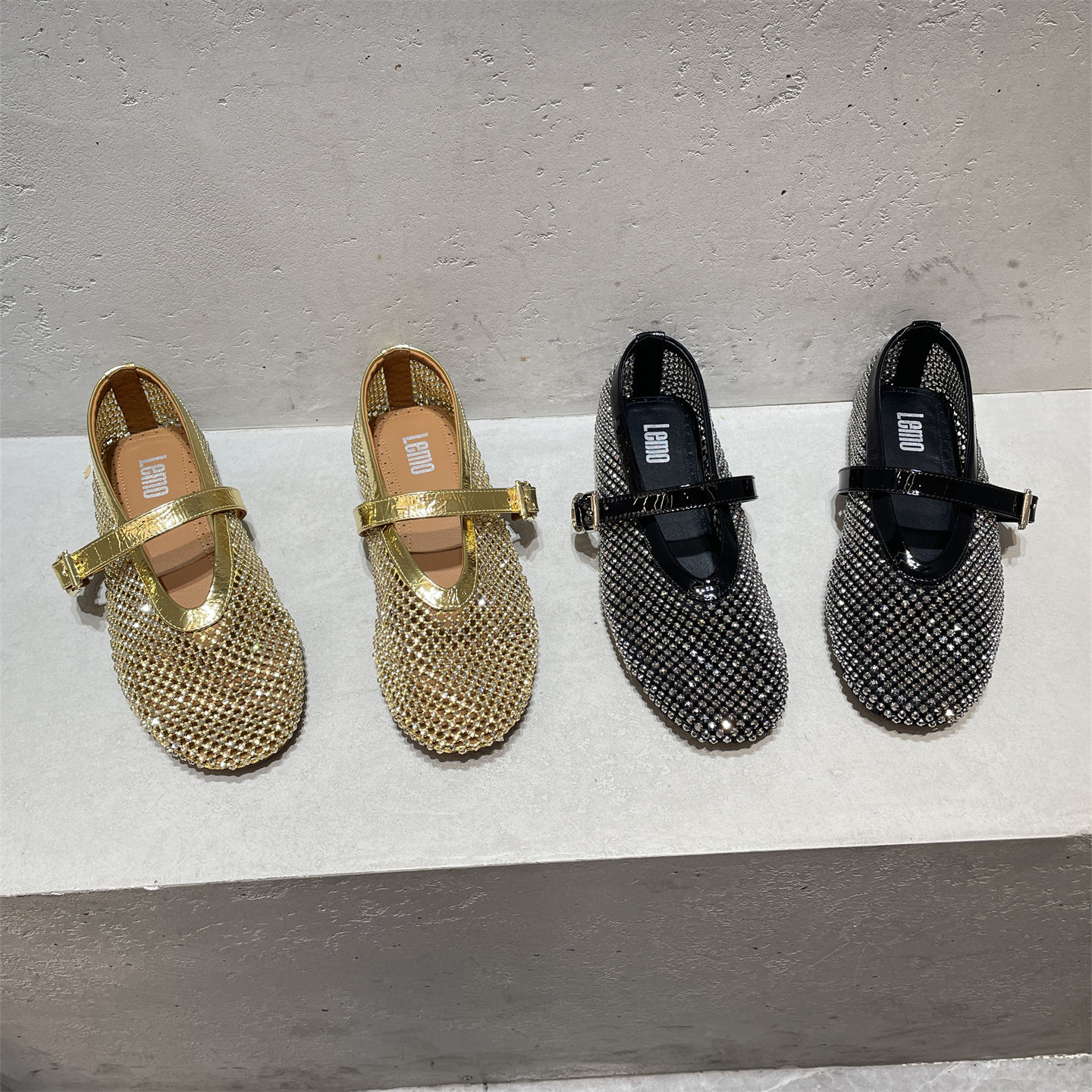 欧洲站2026春款真皮女鞋时尚百搭网状水钻浅口圆头平底单鞋凉鞋,女鞋,浅口单鞋,淘宝优惠券,粉丝福利购,淘宝优惠卷