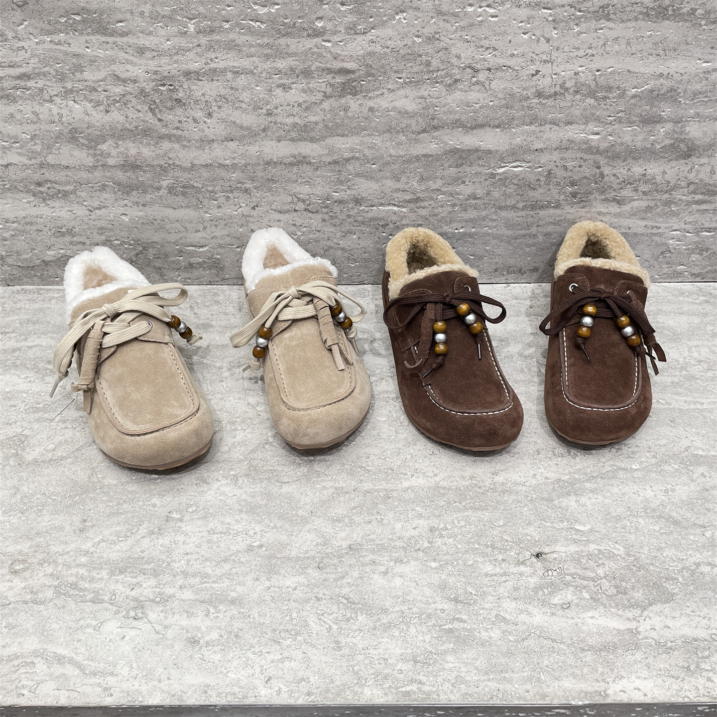 XFMD欧洲站冬磨砂真皮加绒伯肯鞋