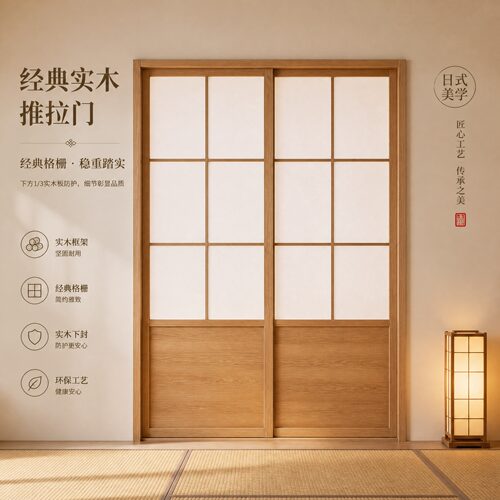 定制实木推拉门全国上门安装