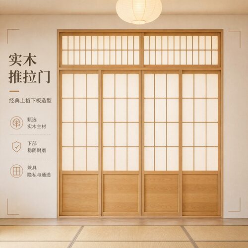定制实木推拉门全国上门安装