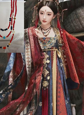 十三余王母鬼宴款璎珞复刻款战国袍璎珞三层璎珞项链