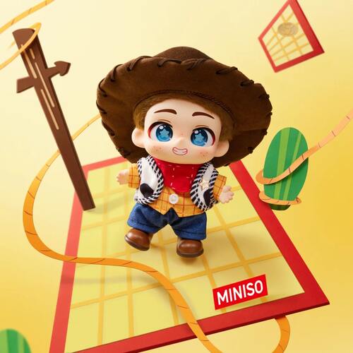 现货miniso名创优品玩具总动员安迪童年羁绊系列搪胶毛绒盲盒挂件