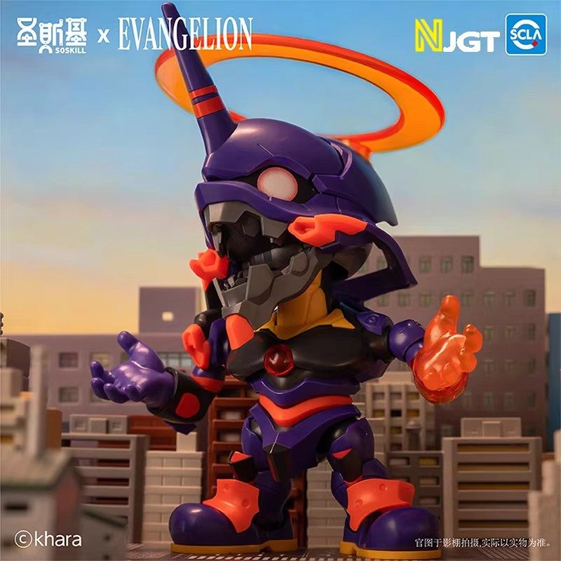 现货正品圣斯基EVA新世纪福音战士超可动拼装盲盒潮玩周边摆件