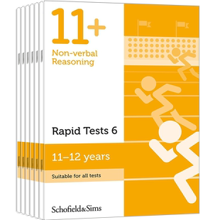 11+ Non-Verbal Reasoning Rapid Tests 1-6 数字图形推理逻辑 英国小学KS2阶段教材私立学校11+入学考试 Schofield Sims原版