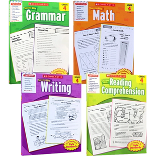 Grade 4 Scholastic Success with Reading Writing Grammar Math 学乐成功系列练习册英语教材四年级 阅读写作语法数学
